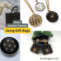 Tutorial : Paper and Resin Jewelry and Coaster from Upcycled Gift Bags | Using a Drill Press - The Beading Gem's Journal