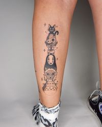 Stiv ⚡ on Instagram: “Composición personalizada del Studio Ghibli para @nicolandrea3 ✨ ¡Gracias por venir a tatuarte conmigo! 🍂”
