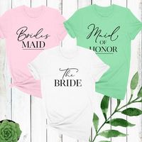 Bridal party T-shirts available in more colors! Created by Joy & Chaos
