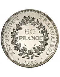 Pièce argent 50 Francs Hercule - acheter des pièces d'argent et d'or sur or-investissement.fr