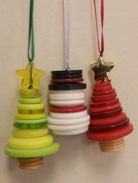 Button Snowman ornaments by JennifersOrnaments on Etsy