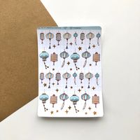 Get organized and creative planning your monthly routine in your bullet journal or planner with this hand drawn aesthetic Japanese inspired bullet journal sticker kit for AUGUST! My hand drawn illustrations are designed to bring a smile to your face and increase motivation for planning your months, weeks, and days. ^_^ #aestheticbujostickers #japanstickers #kawaiistickersheet #tokyostickers #bulletjournalstickerkit #monthlystickerkit #tokyojapanstickers