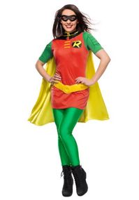 This is an Adult DC Women's Robin Costume.