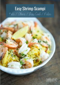 Easy Keto Shrimp Scampi - Low Carb & Paleo #ibih #lowcarb #keto #ketodiet #lchf #paleo #glutenfree #easy #shrimp #seafood #scampi #dinner