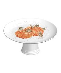 Look what I found on #zulily! White & Orange Pumpkin Mice Footed Cake Plate #zulilyfinds