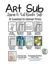 Art Sub Lessons and Binder Info
