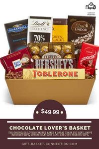 The Chocolate Lover's Basket makes a great thank you gift, happy birthday gift, congratulations gift, and just because gift. Make that someone special smile today by sending them this gift! Please note: the variety of chocolates may vary. #gifts #gift #giftsforher #giftsforhim #giftshop #giftideas #handmade #love #giftshops #foodporn #food #foodie #foodstagram #instafood #foodgasm #foodlover #yummy #foodblogger #chocolate #chocolatelover #chocolates #chocolateaddict #chocolatecake #chocolatelab