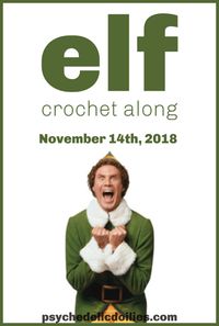 Buddy the Elf Crochet Along. Begins November 14th, 2018. Click to learn more and join this fun Christmas CAL. #crochetpatterns #christmaspattern