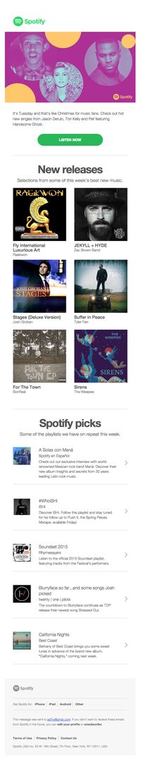 Spotify // Cool Email Design