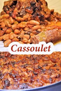 Cassoulet, traditional recipe, with White Beans, Duck Confit, & fat Sausages.#cassoulet #duckconfit #casseroles #beans