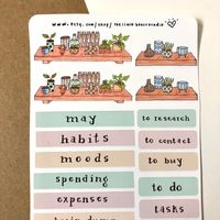Excited to share this item from my #etsy shop: Mid Century Modern Furniture Sticker Kit, May Monthly Bullet Journal Stickers, plant bujo stickers, scrapbook stickers, journal stickers #cardmakingstationery #plantstrees #midcenturymodern #plantstickers #bujostickers #bujostickerkit
