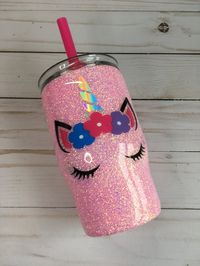 Unicorn Glitter Tumbler / Gliter Tumbler / Magical Unicorn / Kids Tumbler / KIds Gift / Unicorn Gift