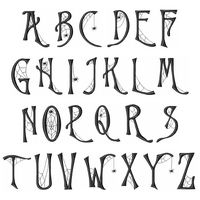 Hopscotch Home Format Fonts Embroidery Fonts: Cob Web Font 1.50 inches H