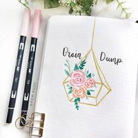 🧠 Brain dump can't be simpler like this🌹. This creative spread is done by artist @rem.bujo. Check out her profile for inspiration! \(・◡・)/ Quote Of The Day 🗑️ “It helps to write down half a dozen things which are worrying me. Two of them, say, disappear; about two, nothing can be done, so it’s no use worrying; and two perhaps can be settled.” - Winston Churchill✍️. Tags: #braindump #journaladdict #wearebujo #bujolove #bujocommunity