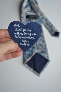 wedding gift for dad from bride - tie patch iron on #weddinginspiration #navyblue #customwedding #weddings #fatherofthebride #groomsmengifts #weddingideas