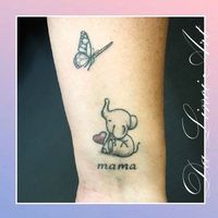Olifantje Tattoo gemaakt door Linda www.dalinciart.nl #dalinciart #tattoo #💜 #alzheimer #mana #writingtattoo #olifant #olifanttattoo #🐘 #butterfly #butterflytattoo #alzheimertattoo #colortattoo #elephanttattoo #elephant #purplehearttattoo #smalltattoo #tattoos #tattooshop #zwijndrecht