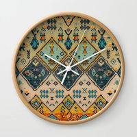 Buy Boho Oriental Traditional Berber Handmade Moroccan Fabric Style Wall Clock by Arteresting Official. Worldwide shipping available at Society6.com. Just one of millions of high quality products available.