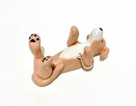 Pitbull Figurine, Jewelry Organization, Dog Ring Holder, Handmade Ceramics