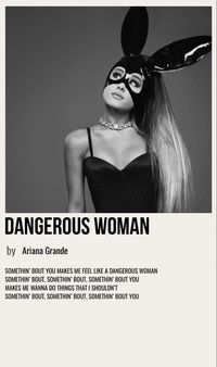 minimal poster of the song dangerous woman by ariana grande