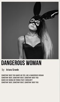 minimal poster of the song dangerous woman by ariana grande