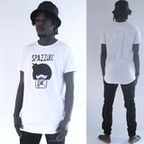 Urban rounded long t-shirt 100% Cotton Made in Italy, with big logo printed at the center chest. Round neck. Oversized fit. Material: 100% Cotton Garment Care: 40 degrees machine wash. Do not iron on logo.