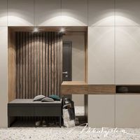 Apartament w płocku mikołajskastudio nowoczesny korytarz, przedpokój i schody | homify