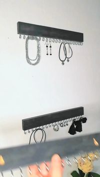 Easy wall mount instruction for your jewelry organizer from DaraDeco on Etsy