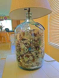 Want to make a lamp with a large jar bottom that I can change the insides with the seasons or festivities.