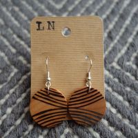 I am loving wood burned earrings!