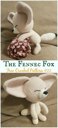 Amigurumi The Fennec Fox Crochet Free Pattern - Crochet #Amigurumi; #Fox; Toy Softies Free Patterns