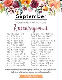 September Scripture Writing Plan: Encouragement - The Ruffled Mango