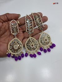 Rs 600+$ Mirror earing tikka