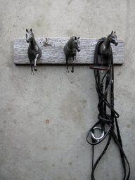Cool rack for your tack (or clothing!).Unique way to hook it up, by Lauren Radvansky of EQUINEbyLauren.