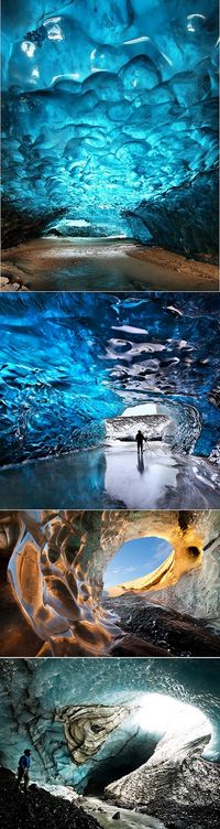 Ice cave in Iceland; Skaftafell national park