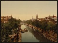 Kloveniersburgwal Amsterdam. Approx 1890. Library of Congress