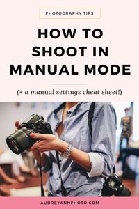 Learn how to shoot in manual mode (and grab a manual settings cheat sheet!) in this beginner photography tutorial! We’ll cover everything you need to know for manual photography: the camera settings, the camera aperture to use, your ISO settings, and more!