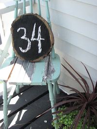 The Simple Craft Diaries: Wood Slab House Number