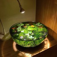 I ponds, but live in a tiny London flat. So I made a ‘nano pond’ using just an @ikeauk lamp & fruit bowl. Complete with mini waterlily.pic.twitter.com/tTIhVuz2gQ