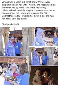 She found the same Cinderella she had been seeing at Disney since she was 2