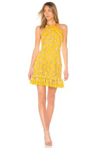 aijek Marianna Halter Dress in Yellow | REVOLVE