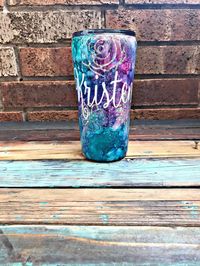 GORGEOUS CUSTOM TUMBLER If you would like your name added to this tumbler please leave your name in the Notes to seller at check out If you do not, the tumbler will come with out a name. Just the design. CURRENT TURNAROUND TIME: 4-6 WEEKS I DO HAVE A RUSH ORDER OPTION THAT GETS