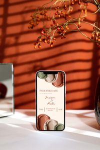 Wedding Invitation Electronical Invitation Smartphone Invite Wedding Wedding Template Sustainable Wedding Wedding Card Digital Product invite card wedding Evite modern wedding invitation art artsy smartphone Wedding Invitation red wedding Paint Color DIY Wedding editable template Etsy