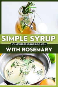 Learn How to Make Simple Syrup with Rosemary! Use this simple syrup to flavor drinks such as homemade lemonade, Vodka Lemonade, non-alcoholic spritzers, Sangria, or other cocktails. If you dont’ want to flavor it with rosemary, you can leave it out or sub it with a vanilla bean for a vanilla simple syrup. Simple syrup can also be used to moisten layer cakes for that signature bakery style texture. Recipe from @whattheforkblog - visit whattheforkfoodblog.com for more gluten free recipes.
