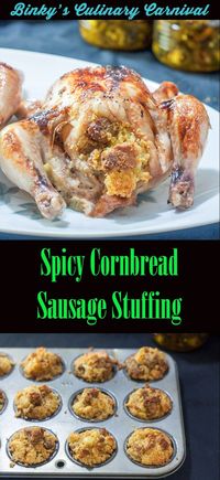 #spicy #cornbread & #sausage #stuffing has a hint of heat from #jalapeños #ifbcx #binkysculinaryc @binkysculinaryc via @binkysculinaryc
