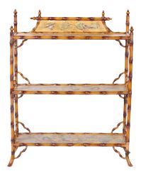 Three-Tiered Faux Bamboo Étagère or Shelf on Chairish.com