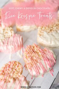 If you are looking for a fun recipe to make this Valentine’s Day that is not only adorable but easy to make, I highly recommend trying this delightful chocolate dipped Rice Krispie hearts! They are not only super chewy and soft but they will remind you of childhood bake sale and exchanging Valentine’s day cards with friends.