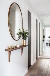 Entry shelf and mirror