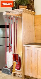 Rev-A-Shelf GLD-W22-BC-7 - Glideware 22" Pullout Rack w/7 Hooks and Concealed Slides - EACH (Maple) - The Hardware Hut