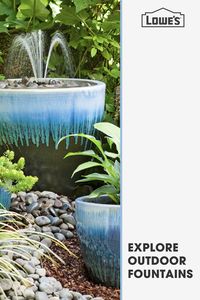 Outdoor aspirations? Find the perfect fountain at Lowe’s to turn your backyard or front lawn into a serene oasis. Tap the Pin now to explore.