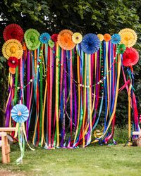 Ribbon ceremony backdrop. Hayley Pettit Photography #wedding #decorations